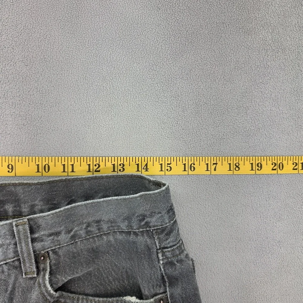 Vintage 90s Levis 501 Jeans Mens Gray Straight Altered Made USA‎ Fits 30x30